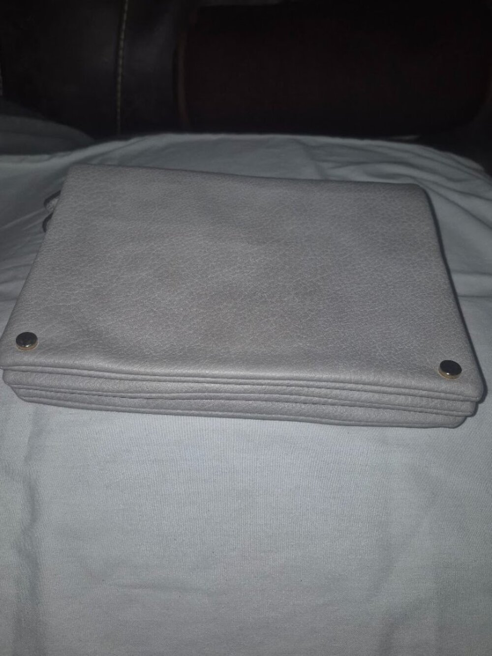 Grey Fold Over Crossbody bag